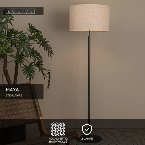 Lucide MAYA - Stehlampe - Ø 45 cm - 1xE27 - Beige - USP